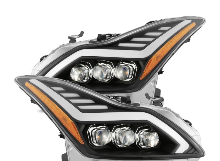 08-13 Infiniti G37/14-15 Q60 Coupe MK II NOVA-Series LED Projector Headlights Jet Black